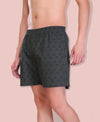 HiFlyers Men Printed Cotton Boxer Short Olive Green