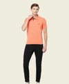 HiFlyers Men'S Solid Tshirts With Pocket Orange