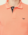 HiFlyers Men'S Solid Tshirts With Pocket Orange