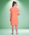 T.T. Women Half Sleeves 3/4Th Gown - Orange