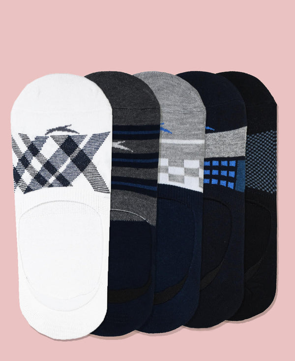 HiFlyers Men|Premium 100% Cotton MenβS Ankle Length Socks|Soft & Sweat Absorbent|Breathable Everyday Comfort|Pack Of 5|Assorted-D5|-Free