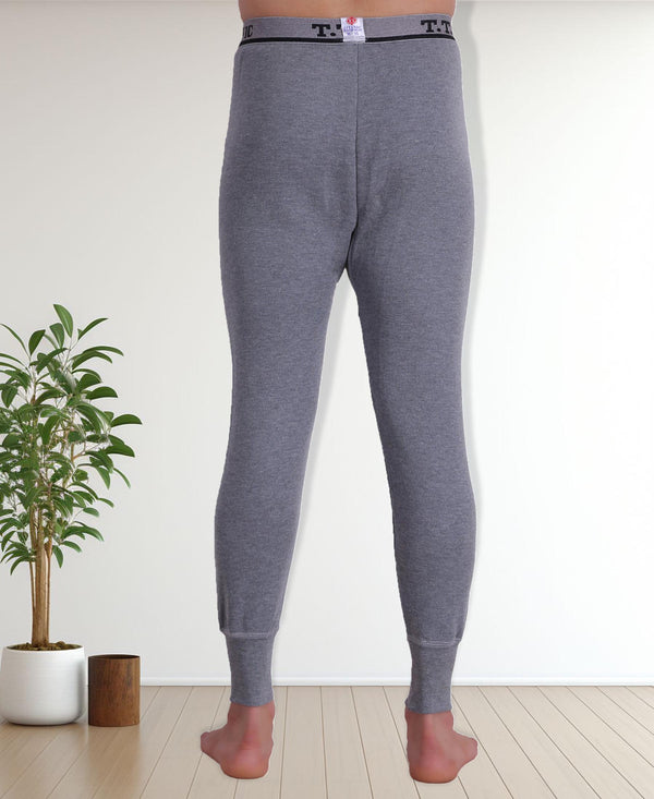T.T. Mens Sky Blue Slim FitSolid Titanic Thermal Trouser