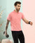 T.T. Men Slim Fit Cotton Polyster Pique Polo Half Sleeve T-Shirt Pink