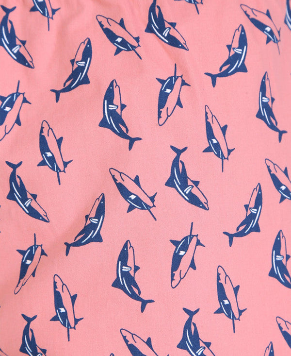 HiFlyers Men Printed Cotton Boxer Short Dark Pink