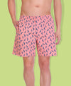 HiFlyers Men Printed Cotton Boxer Short Dark Pink