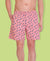 HiFlyers Men Printed Cotton Boxer Short Dark Pink