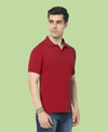 T.T. Men'S Solid Sinker Polo Tshirts With PocketRed