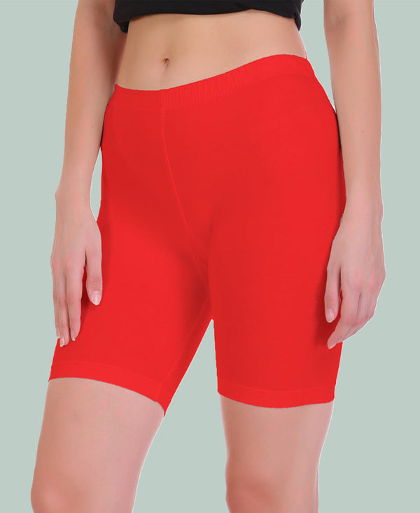 T.T. Pearl Women 100% Cotton Multipurpose Shorts Pack Of 4 Assorted