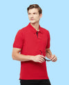 HiFlyers Men'S Solid Tshirts With Pocket Red