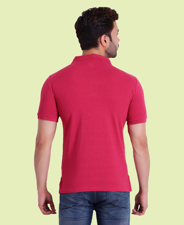 HiFlyers Mens Fuschia Polo T-Shirt