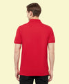 HiFlyers Men'S Cotton Polo T-Shirt With Chest Logo Red
