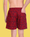 HiFlyers Men Printed Cotton Boxer Short Red