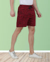Tt Men'S Cotton Printed Bermuda / Shorts Maroon