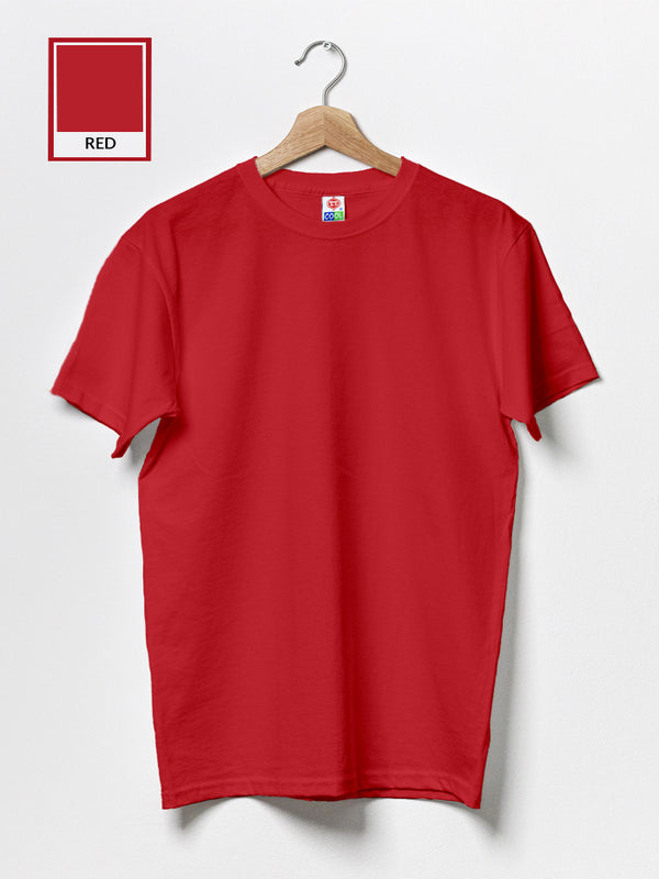 T.T. Men'S Eco Friendly (Cotton Rich) Recycled Fabric Solid Regular Fit Round Neck T-Shirt Pack Of 5 -Coffee-Navy-Red-Black-Maroon