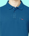 HiFlyers Men'S Solid Regular Fit Polo T-Shirt With Pocket -Royal Blue