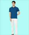 HiFlyers Men'S Solid Regular Fit Polo T-Shirt With Pocket -Royal Blue