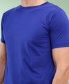 T.T Mens Royal Blue Regular FitPoly Jersey Round Neck Half Sleeve T-Shirt