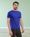 T.T Mens Royal Blue Regular FitPoly Jersey Round Neck Half Sleeve T-Shirt