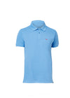HiFlyers Men'S Solid Regular Fit Polo T-Shirt With Pocket -Light Sky Blue