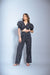 Black ikat print co ord set