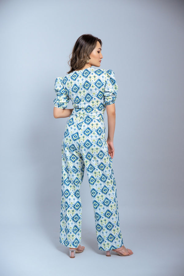 Garden Party Peacock Cotton Co Ord Set (Combo)