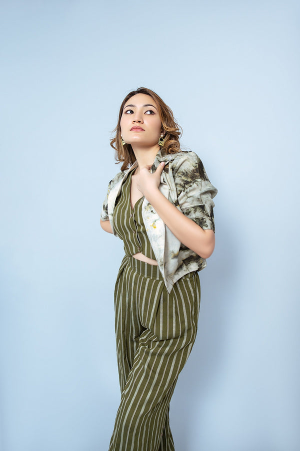 Garden Party Tie Dye With Stripe 3 Piece Set (Combo)