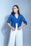 Blue waistcoat with blazer trouser