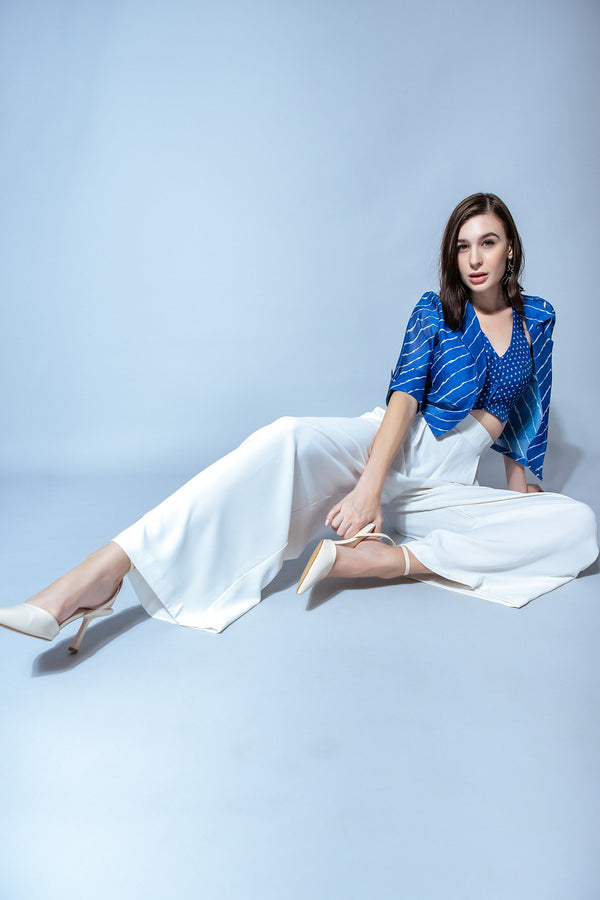 Garden Party Blue Waistcoat With Blazer & Trouser