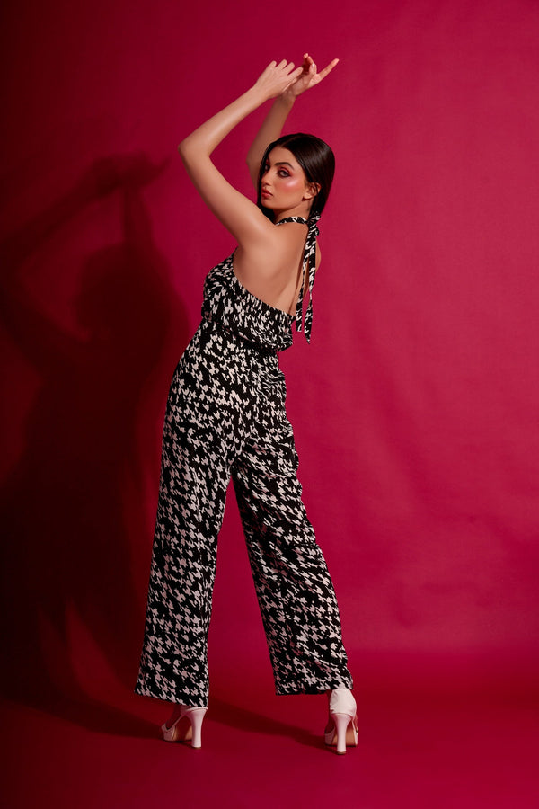 Garden Party Houndstooth Jumpsuit