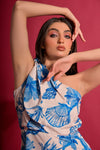 Aqua blue maxi dress
