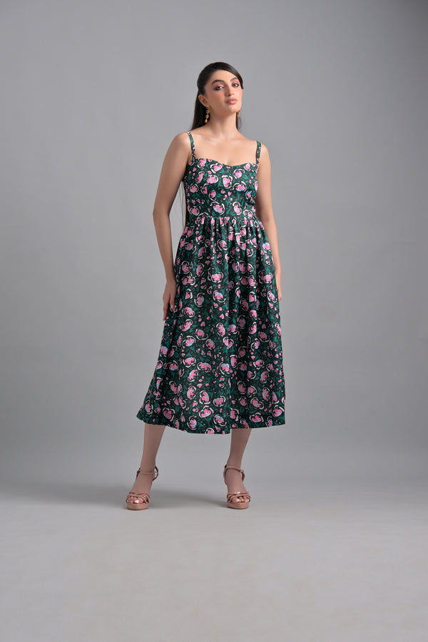 Muslin green floral