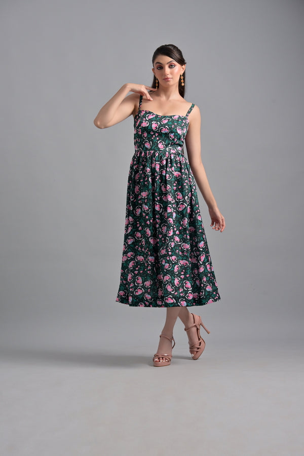 Muslin green floral