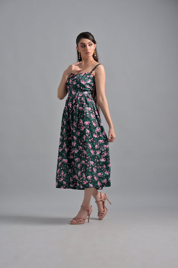Muslin green floral