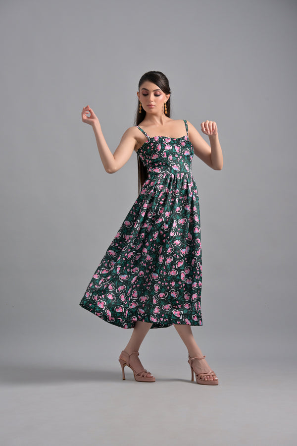 Muslin green floral