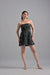 Black ambroidery short dress