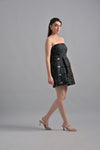 Garden Party Black Ambroidery Short Dress