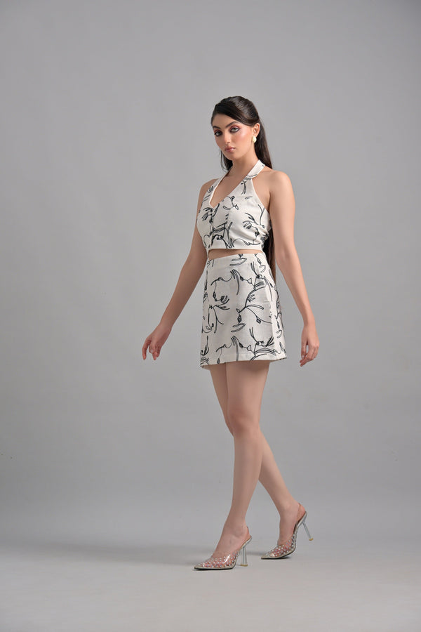 Garden Party White Embroidery Linen Cords (Combo)