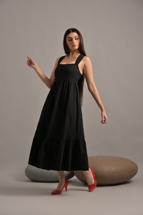 Black long maxi dress