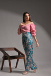 Garden Party Pink Gingham Top & Floral Trouser (Combo)