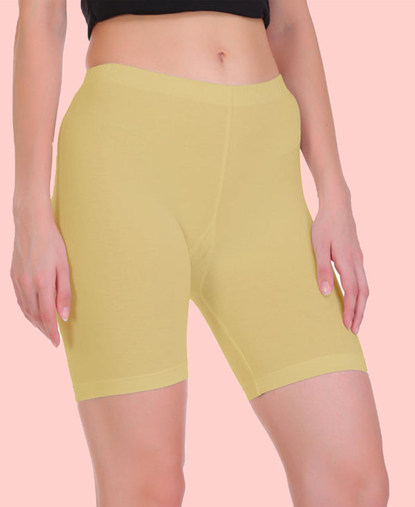 T.T. Pearl Women 100% Cotton Multipurpose Shorts Pack Of 4 Assorted