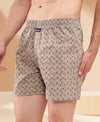 HiFlyers Men Regular Fit Printed Super Combed Cotton Woven Boxer Short Pack Of 1 Skin