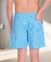 HiFlyers Men Printed Cotton Boxer Short Sky Blue