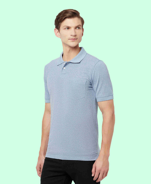 HiFlyers Men'S Grindle Tshirts With Pocket Sky Blue