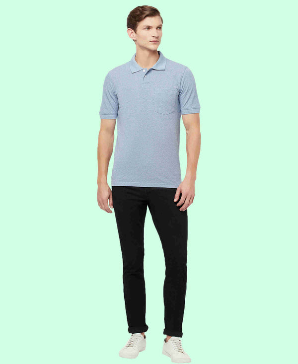 HiFlyers Men'S Grindle Tshirts With Pocket Sky Blue