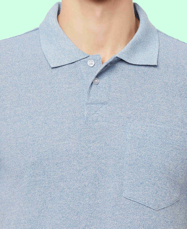 HiFlyers Men'S Grindle Tshirts With Pocket Sky Blue