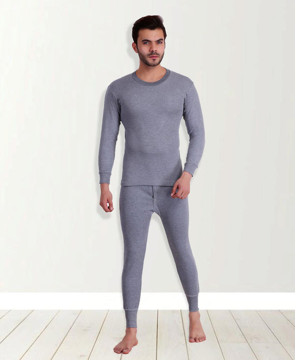 T.T. Mens Sky Blue Slim FitSolid Titanic Thermal Set