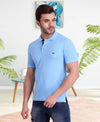 HiFlyers Men Sky Blue Polo T-Shirt