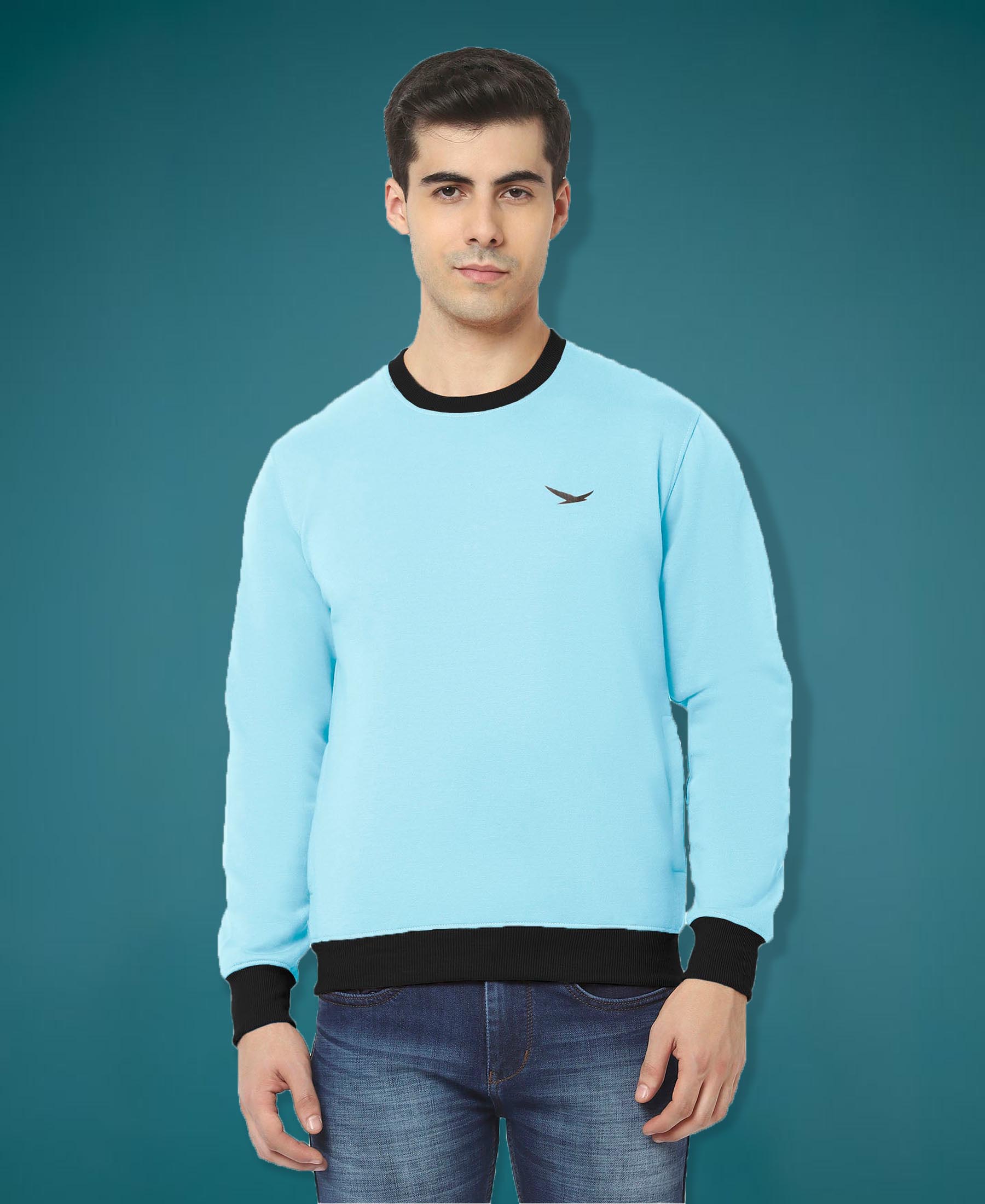 Buy Men Full Sleeve Contrast Rib Sweatshirt At ₹499: TT Bazaar