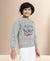 HiFlyers Boys Regular Fit | Premium Cotton Fleece |Full Sleeves|Round Neck|Trendy Winter Wear| Sweatshirts For Boys And Girls -Grey