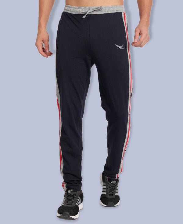 HiFlyers Men Side Striped Details Navy Blue Trackpants